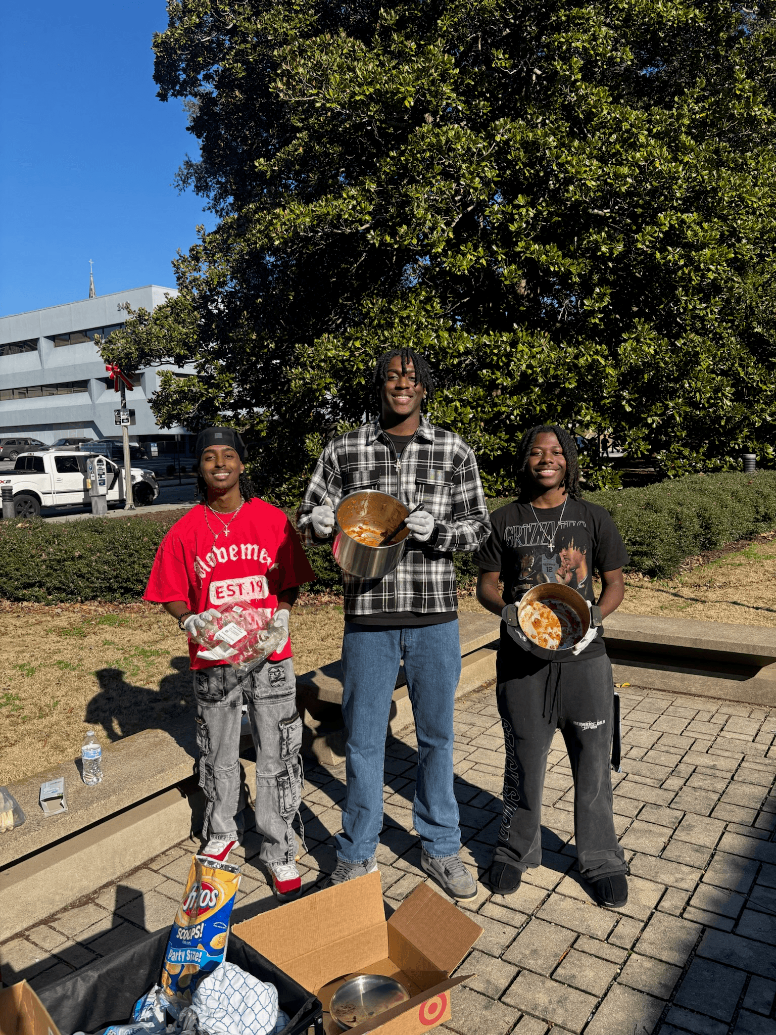 Hands joined together in community support.